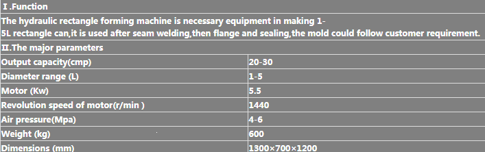 3F3Y Rectangle forming machine