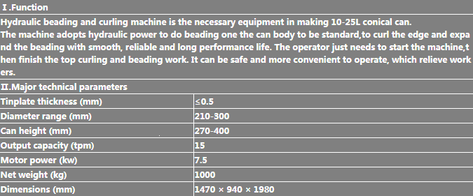 3TC20 Hydraulic Curling Beading Machine