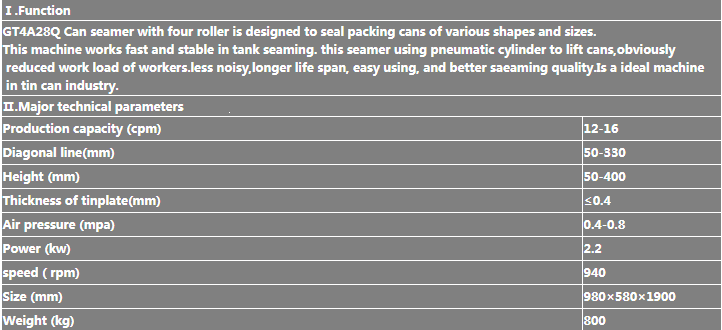 Semi-automatic can sealing machine